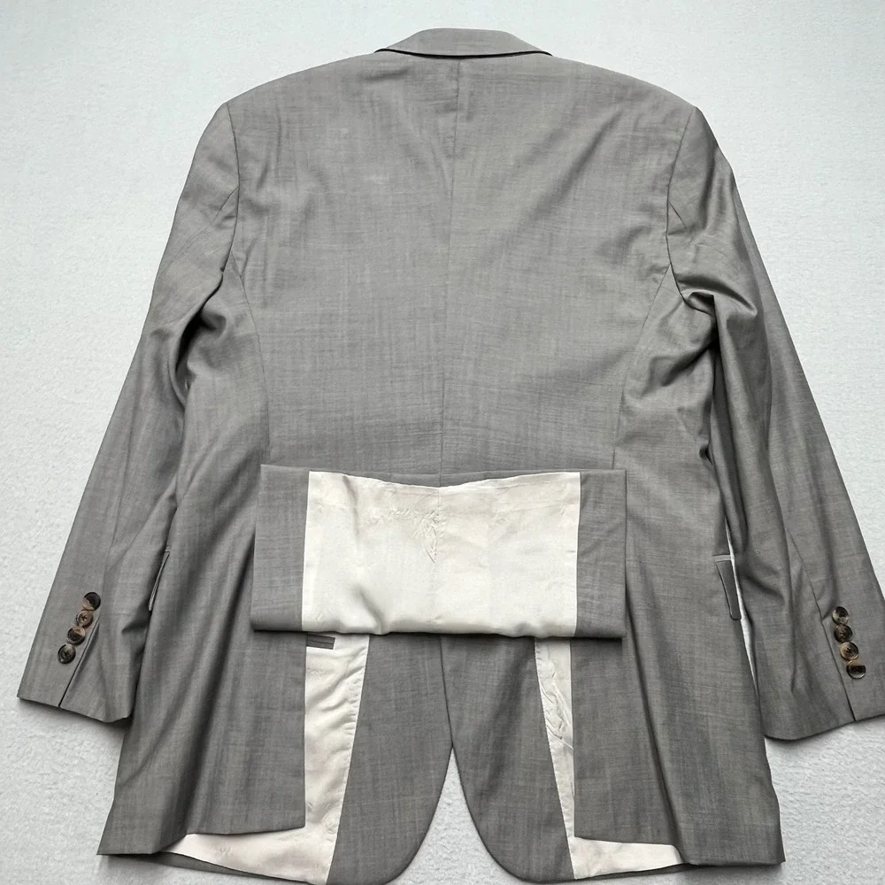 Hugo Boss men Blazer Pasolini Movie US Grey  Guabello Super 130s Virgin Wool 40s